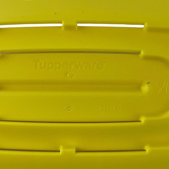 Tupperware Fridgesmart Vertical Container Slider Seal Vent Tab Grid Yellow 3 Qt - Picture 6 of 6